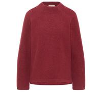 Tranquillo - Women's Kurzer Pullover aus Reiner Walkwolle - Wollpullover, Gr. L, rot (FiredBrick)