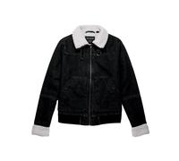 Transcendent Sherpa Lined Denim Damen Jacke, XXL XXL schwarz weiß