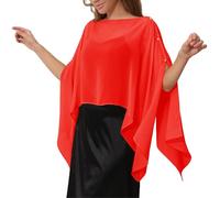 Transparente Chiffon Capes für Damen Leichte Schals und Stolen für Abendkleider Überwürfe für Hochzeiten Brautjungfern Brautcapes Boleros Ponchos