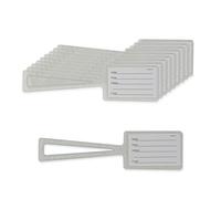 Transparente Gepäckanhänger mit Tasche und Karton, Packung mit 10 Stück, aus strapazierfähigem PVC.