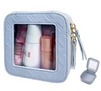 Transparente Kosmetiktasche, Reise Schmink Organizer für Damen, wasserdichte kleine Make-up Tasche für die Hautpflege mit Reißverschlüssen für den täglichen Gebrauch