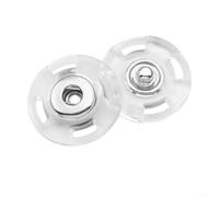 Transparente Kunststoff-Druckknöpfe, Set 10 Paar für Kleidungsbau, Schneiderei und wiederverwendbare Verschlusslösungen auf weichen Materialien (36 L = 23,0 mm)