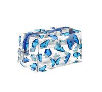 Transparente Make-up-Tasche, klein, transparent, Kulturbeutel für Reisen, Kosmetik-Make-up-Organizer-Taschen mit Reißverschluss, Kunststoff-PVC-Beutel, transparenter Reißverschluss für Geldbörse