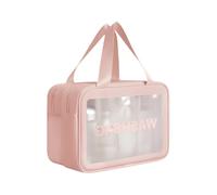 Transparente Make-up-Tasche mit großem Fassungsvermögen, wasserdicht, für Reisen, Kulturbeutel, Aufbewahrung, Kulturbeutel, große Kapazität, Reisewäsche, durchsichtig, C, M