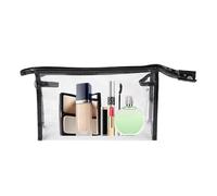 Transparente Make-up-Tasche: Transparente Kosmetiktasche mit Reißverschluss, wasserdichte Reisetasche, Kosmetik-Organizer, PVC-Aufbewahrungsbox für, schwarz, Consulte la descripción, Siehe