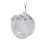 Transparente Outdoor-Tasche für 10 cm große Cartoon-Plüschpuppe, Spielzeug, transparente Aufbewahrung mit Schlüsselanhänger, Anime-Figuren-Organizer