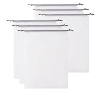 Transparente Schuhtasche - Packung mit 6 transparenten Aufbewahrungstaschen mit Kordelzug, tragbarer Organizer für Reiseschuhe, 40 x 30 x 2 cm, wasserdichte Taschen