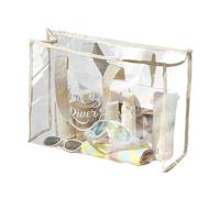 Transparente Strandtasche - klare Strandtasche, wasserdichte transparente Umhängetasche | Tragelösung für Schwimmbadausflüge, Kreuzfahrten, Stadionveranstaltungen, Urlaub, Sandalen und Sommerausflüge