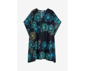 Transparente Strandtunika mit V-Ausschnitt 56/58 (3XL)