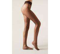 Transparente Strumpfhose Mit Tupfen Braun 1/2