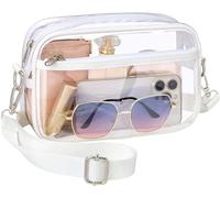 Transparente Tasche, Stadion-zugelassen, transparente Geldbörse für Damen, verstellbarer Schultergurt, kleine Konzerttasche für Sportveranstaltungen, Spieltag, transparente Tasche für Konzerte,