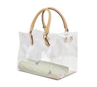 Transparente Tasche - Wasserdichte PVC-Tragetasche Für Stadien, Festivals, Fitnessstudio Und Schule. Features Ergonomischer Griff Geräumiges Interieur Kosmetische Make-up Oder DIY Basteln Hochwertidi