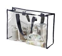 Transparente Tragetasche: transparenter PVC-Tragesack, wasserdichte Einkaufstasche | umfangreiches großes Strandtransportzubehör, stadionfreundlich, sehen Sie durch einen Transportunternehmen