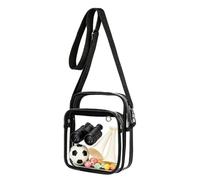 Transparente Umhängetasche, Stadion-genehmigt, durchsichtige -Geldbörse mit Fronttasche und verstellbarem Riemen für Konzerte, wasserdicht, transparent, Unisex, für Konzert, Stadion, Reisen