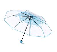 Transparenter faltbarer Regenschirm - transparenter Regenschirm für Mädchen, mattierte , Regen, Sonnenschutz, ideal für Kinder, Teenager, Reisen, Outdoor, Geschenk, Erwachsene, Mädchen
