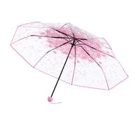 Transparenter faltbarer Regenschirm, transparenter Regenschirm, mattierte , Regen- und Sonnenschutz, ideal für Kinder, Teenager, Reisen, Outdoor, Geschenk, Erwachsene, Mädchen, Studenten und