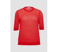 Transparenter Feinstrickpullover mit Lochmuster aus Viskosemix 42 rot 2168764.3090.42
