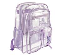 Transparenter Rucksack,Großer Transparenter Rucksack,PVC-Material,Breite Schultergurte und Mehrere Taschen,Strapazierfähig und Leicht Zu Tragen,für Konzerte, Schule, Uni, Sport, Arbeit und Reisen
