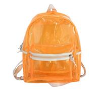 Transparenter Rucksack mit Verstärkten Trägern aus PVC Jelly | Leicht und Tragbar, Reißfest und Bruchfest, Orange, Kreativ und Fein Gestaltet