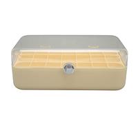 Transparenter Schmuckkasten mit großer Kapazität, rostbeständiger, abnehmbarer Organizer für Ohrringe, Halsketten und Ringe, stapelbarer Aufbewahrungsbehälter mit 21 Fächern und st (Weiß)