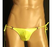 Transparenter Tanga Herren Bademode Unterwäsche Badehose Badehose Strand Short Gay Tangas Dessous Tanga Höschen,PS-22-8171 Gelb,XXXL