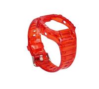 Transparentes Harz-Armband, passend for Casio G-SHOCK DW5600 5610 GW-B5600 GW-M5610. Einteiliges Silikon-Herren-Uhrengehäuse(Jelly red,For 5610mm series)