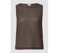 Transparentes Jersey-Top mit Rundhalsausschnitt 42 braun 2166366.8828.42