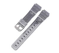 Transparentes TPU-Uhrenarmband, kompatibel mit Casio F91W/F84/F105/108/A158/168/AE1200/1300, wasserdichtem Ersatzarmband for Uhren(Transparent-silver)