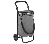 Transportwagen HEINE HOME "Einkaufstrolley", grau, B:46,5cm H:96cm, Aluminium, Kunstfaser, Polyester, Transportwagen (55246409-0) grau