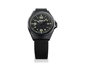 Traser Herren Analog Quarz Uhr mit Edelstahl Armband 108204