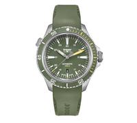 Traser Herren Taucheruhr P67 Diver Automatic Grün aus Edelstahl und Kautschuk in der Farbe Silber-Grün 46mm, Wasserdichtigkeit: 50Bar, 110327
