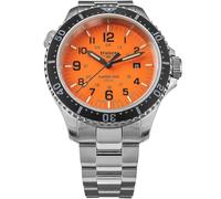 Traser P67 Diver Orange Herren Armbanduhr aus Edelstahl in der Farbe Silber-Schwarz-Orange 46mm, Wasserdichtigkeit: 50Bar, 109381