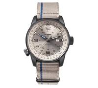 Traser P68 Pathfinder Automatic Beige Herren Armbanduhr aus PVD-beschichtetem Edelstahl und Textil in der Farbe Grau-Beige 46mm, Wasserdichtigkeit: 10Bar, 110454