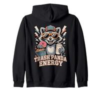 Trash Panda Energy Lustiger Waschbär Donut Kaffee Kapuzenjacke