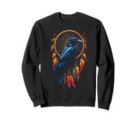 Traumfänger mit Buntem Rabe für Naturliebhaber Sweatshirt