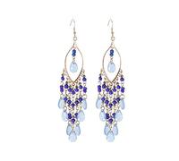 Traumfänger Ohrringe Für Ohrringe Ohr Perlen Quasten Tropfen 1 Paar Baumeln Bunte Frauen Bohemian Charm Ohrringe Titanohrringe Für Empfindliche Ohren (Blue, One Size)