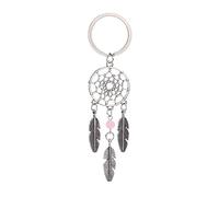 Traumfänger-Schlüsselanhänger, Boho-Ornament, Traumfänger, hängende Anhänger, Feder-Schlüsselanhänger, Traumfänger-Schlüsselanhänger, Glücksdekoration für Tasche, rose, size