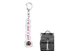 Trauriger Hamster-Schlüsselanhänger - lustiger Meme-Schlüsselanhänger „I'm Just a Girl“, humorvoller Anhänger-Schlüsselanhänger | Perfektes Schmuckgeschenk, einzigartiges Geschenk für Fans.