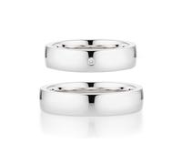 Trauring BRUNO BANANI "Schmuck Geschenk Ehering Hochzeit Damenring Herrenring" Gr. 53, bunt (silberfarben, weiß), Fingerringe, 53, 0,01 SI = kleine Einschlüsse mit Brillant, Silber 925 (Sterlingsilber