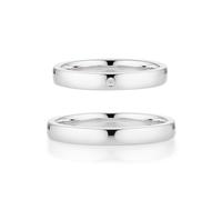 Trauring BRUNO BANANI "Schmuck Geschenk Ehering Hochzeit Damenring Herrenring" Gr. 53, silber (silberfarben), Fingerringe, 53, 0,01 SI = kleine Einschlüsse mit Brillant, Diamanten Silber 925 (Sterling