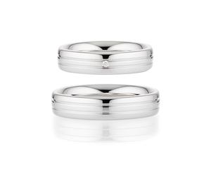 Trauring BRUNO BANANI "Schmuck Geschenk Ehering Hochzeit Damenring Herrenring" Gr. 53, silber (silberfarben), Fingerringe, Damen, 53, 0,01 SI = kleine Einschlüsse mit Brillant, Silber 925 (Sterlingsil