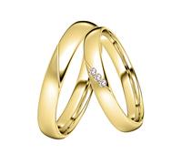 Trauring DOOSTI "Schmuck Geschenk Silber 925 Trauring Ehering Partnerring LIEBE" Gr. 52, gold (gelbgoldfarben), Fingerringe, Damen, 52, ohne Zirkonia, Silber 925 (Sterlingsilber), 3,5mm, Trauring, wah