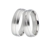 Trauring DOOSTI "Schmuck Geschenk Silber 925 Trauring Ehering Partnerring LIEBE" Gr. 56, silber (silberfarben), Fingerringe, Damen, 56, ohne Brillanten, Silber 925 (Sterlingsilber), 6mm, Made in Germa