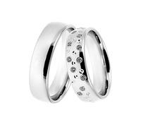 Trauring DOOSTI "Schmuck Geschenk Silber 925 Trauring Ehering Partnerring LIEBE" Gr. 56, silber (silberfarben), Fingerringe, Damen, 56, ohne Zirkonia, Silber 925 (Sterlingsilber), 5,5mm, Trauring, Mad