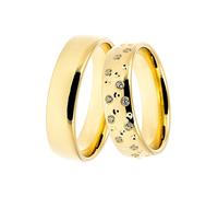 Trauring DOOSTI "Schmuck Geschenk Silber 925 Trauring Ehering Partnerring LIEBE" Gr. 60, gold (gelbgoldfarben), Fingerringe, Damen, 60, ohne Zirkonia, Silber 925 (Sterlingsilber), 5,5mm, Trauring, Mad