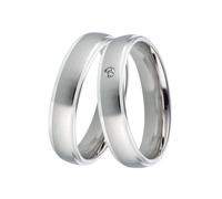 Trauring DOOSTI "Schmuck Geschenk Silber 925 Trauring Ehering Partnerring LIEBE" Gr. 60, silber (silberfarben), Fingerringe, Damen, 60, ohne Brillant, Silber 925 (Sterlingsilber), 5mm, Made in Germany