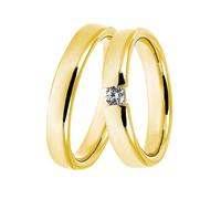 Trauring DOOSTI "Schmuck Geschenk Silber 925 Trauring Ehering Partnerring LIEBE" Gr. 64, gold (gelbgoldfarben), Fingerringe, Damen, 64, ohne Zirkonia, Silber 925 (Sterlingsilber), 4mm, Trauring, Made