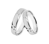 Trauring DOOSTI "Schmuck Geschenk Silber 925 Trauring Ehering Partnerring LIEBE" Gr. 66, silber (silberfarben), Fingerringe, Damen, 66, Silber 925 (Sterlingsilber), 4mm, Trauring, mit Zirkonia (synth.