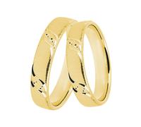 Trauring DOOSTI "Schmuck Geschenk Silber 925 Trauring Ehering Partnerring LIEBE" Gr. 70, gold (gelbgoldfarben), Fingerringe, Damen, 70, Silber 925 (Sterlingsilber), 4mm, Trauring (87868815-70) gelbgol