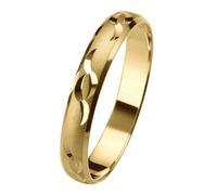 Trauring FIRETTI "Schmuck Geschenk Gold 375 Hochzeit Ehering Trauring "LIEBE"" Gr. 20, gold (gelbgoldfarben), Fingerringe, 20, ohne Brillant, Gelbgold 375, 3,5mm, Trauring, Made in Germany, wahlweise